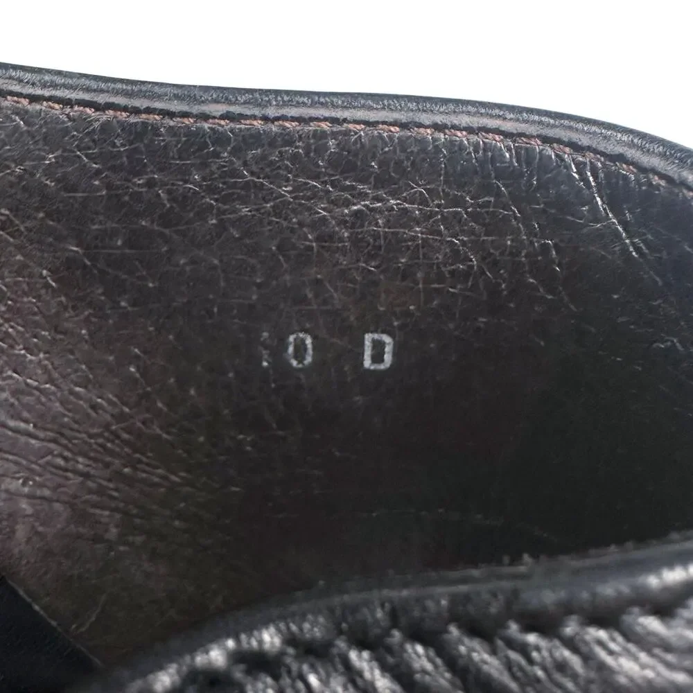 Banana Republic | Men | Classic Black Seamed Slip On Leather Clog Mules | 10 D